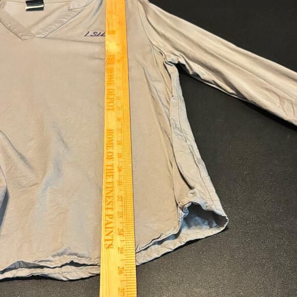 UG Apparel LSU The Lyne Gray Long Sleeve V-Neck Top Women’s Size M Casual Fit - Picture 6 of 7